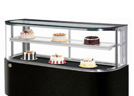 Κυρτό γυαλιού Δ ψυγείο κέικ μορφής 600W εμπορικό