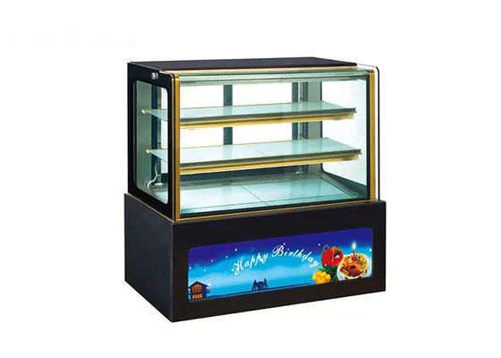 Μετριασμένο γυαλί 1200mm ψυγείο επίδειξης κέικ 450W